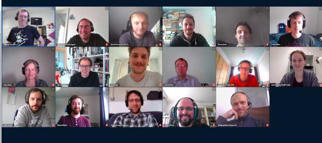 Gruppenbild des virtuellen Treffens